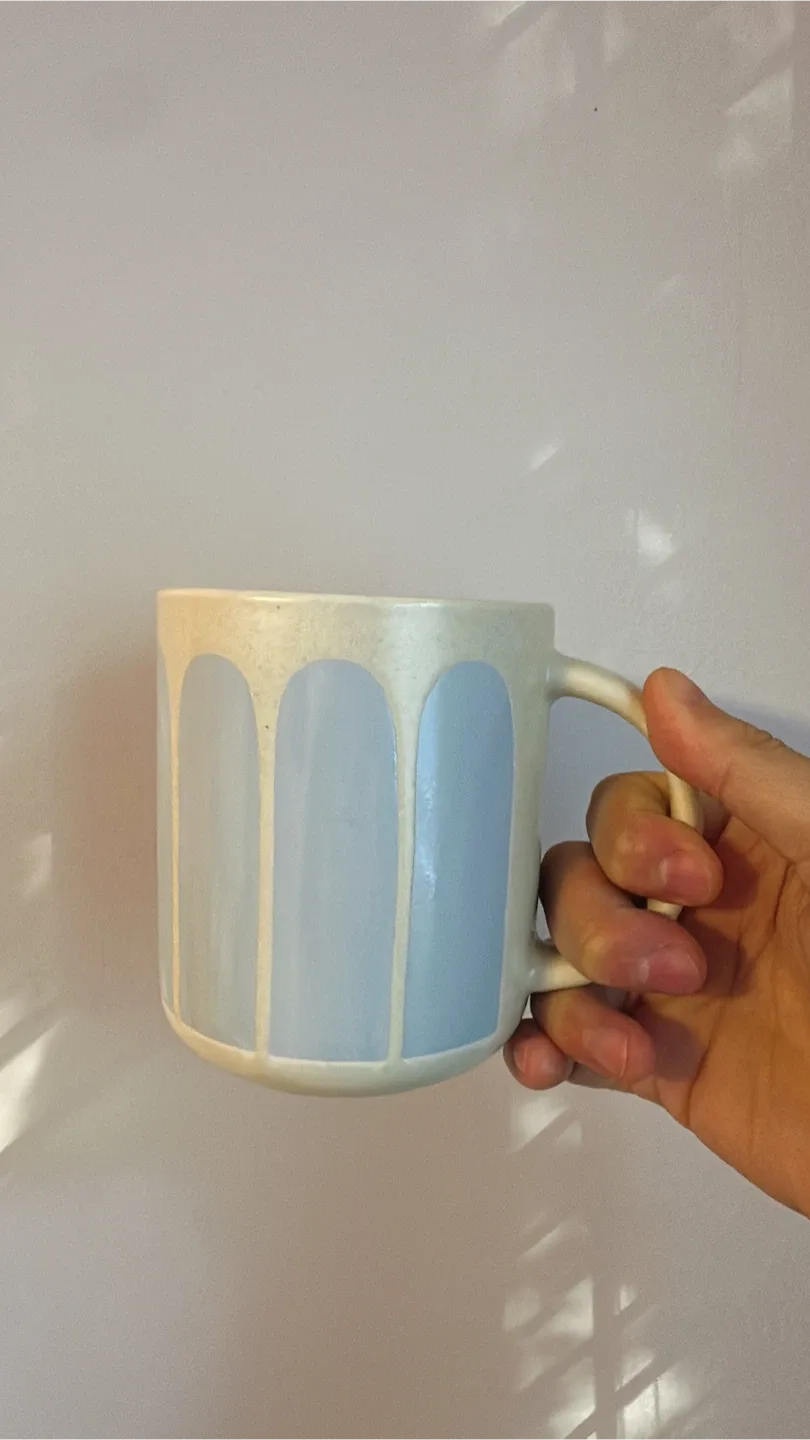 Life at Home baby blue & beige mug (new)  #freecycle thumbnail