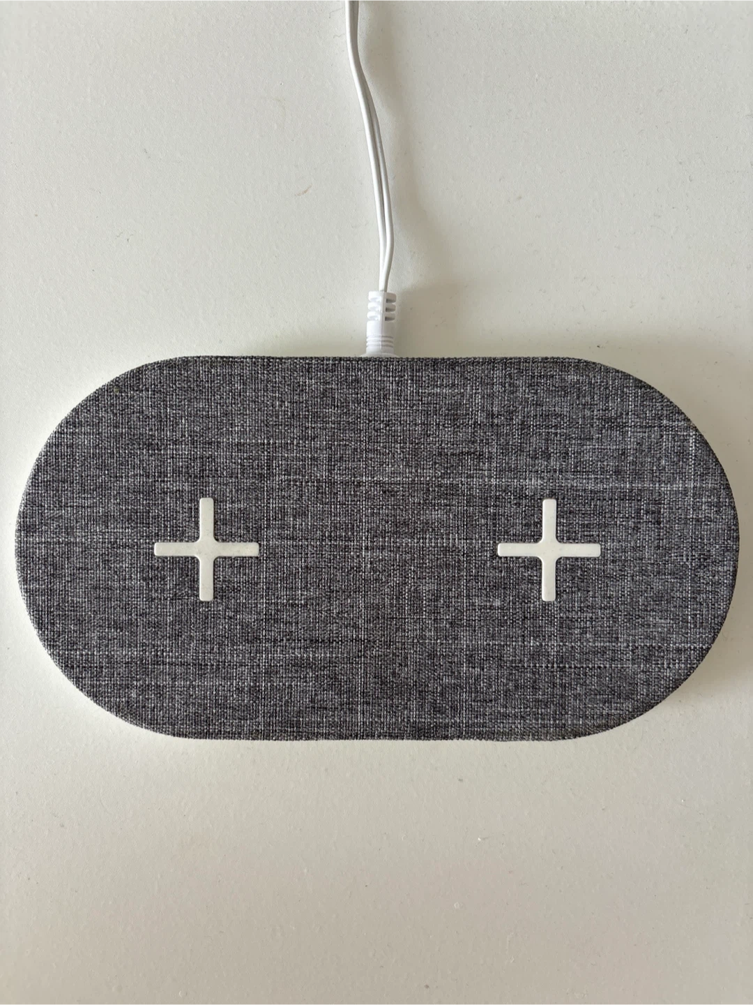 New Globe Dual Wireless Charger - Fabric Grey White - photo 2