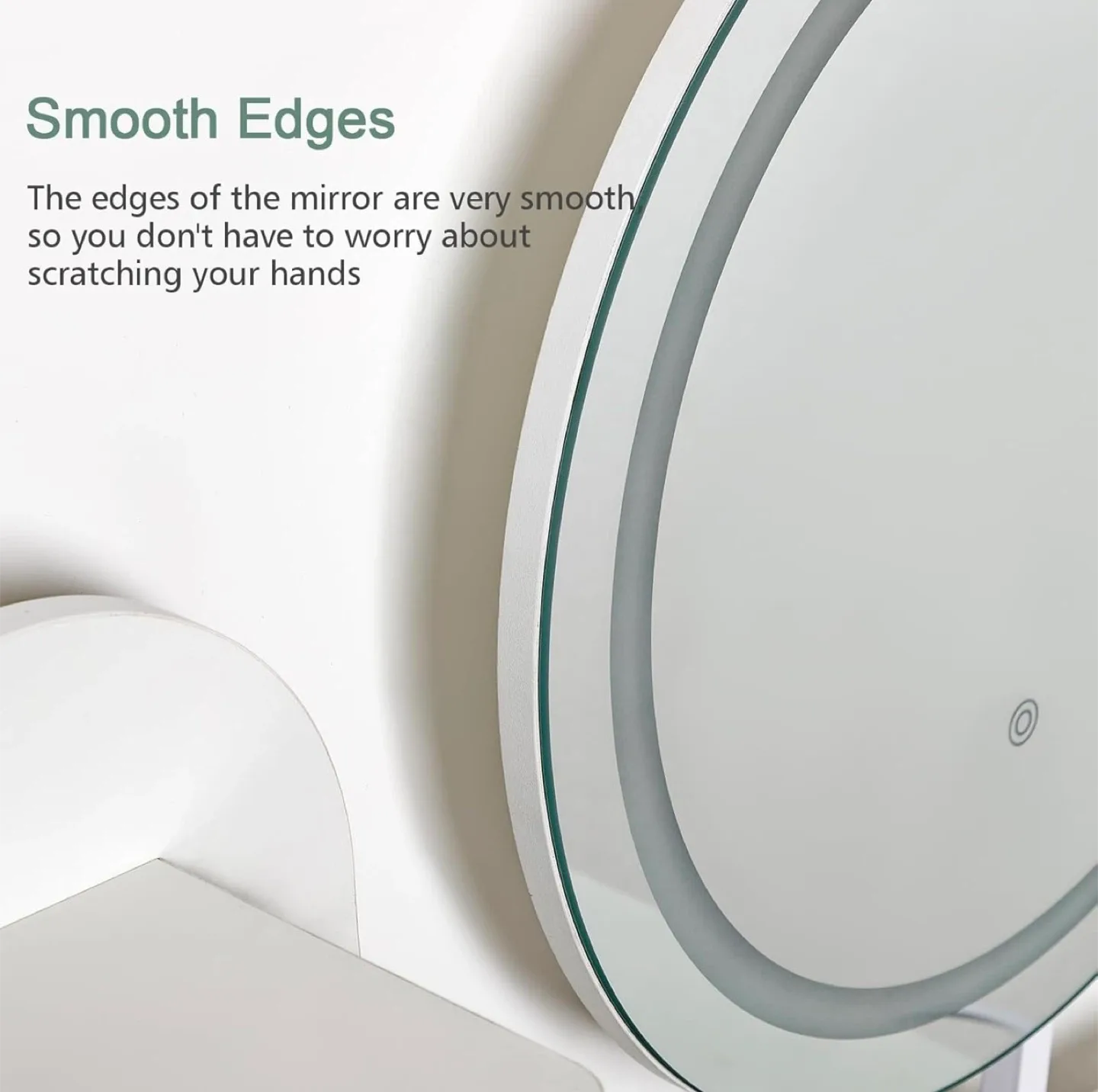 Vanity Makeup Table with Lighted Mirror - White image indicator(8)