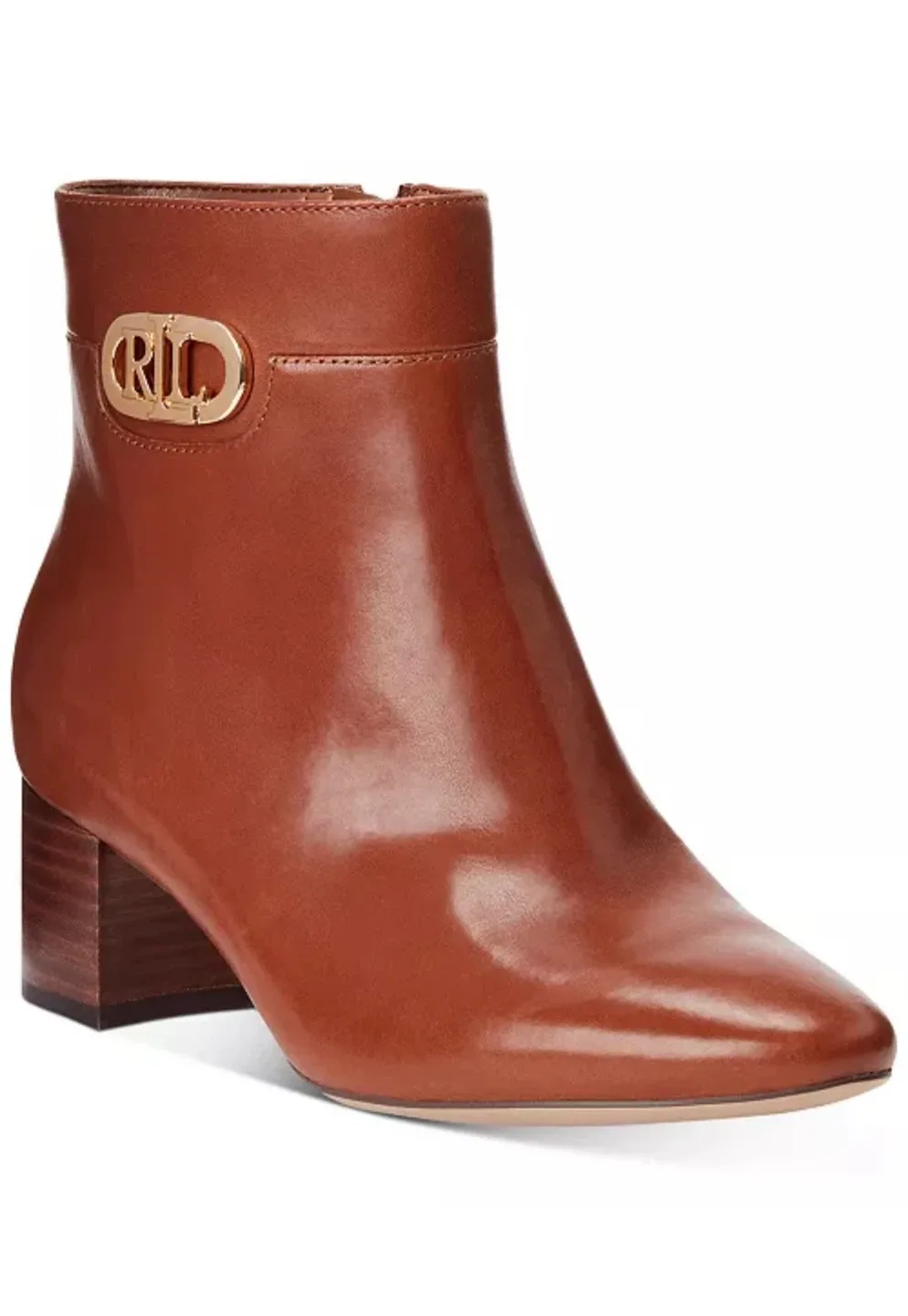 Ralph Lauren Brown Leather Ankle Boots thumbnail