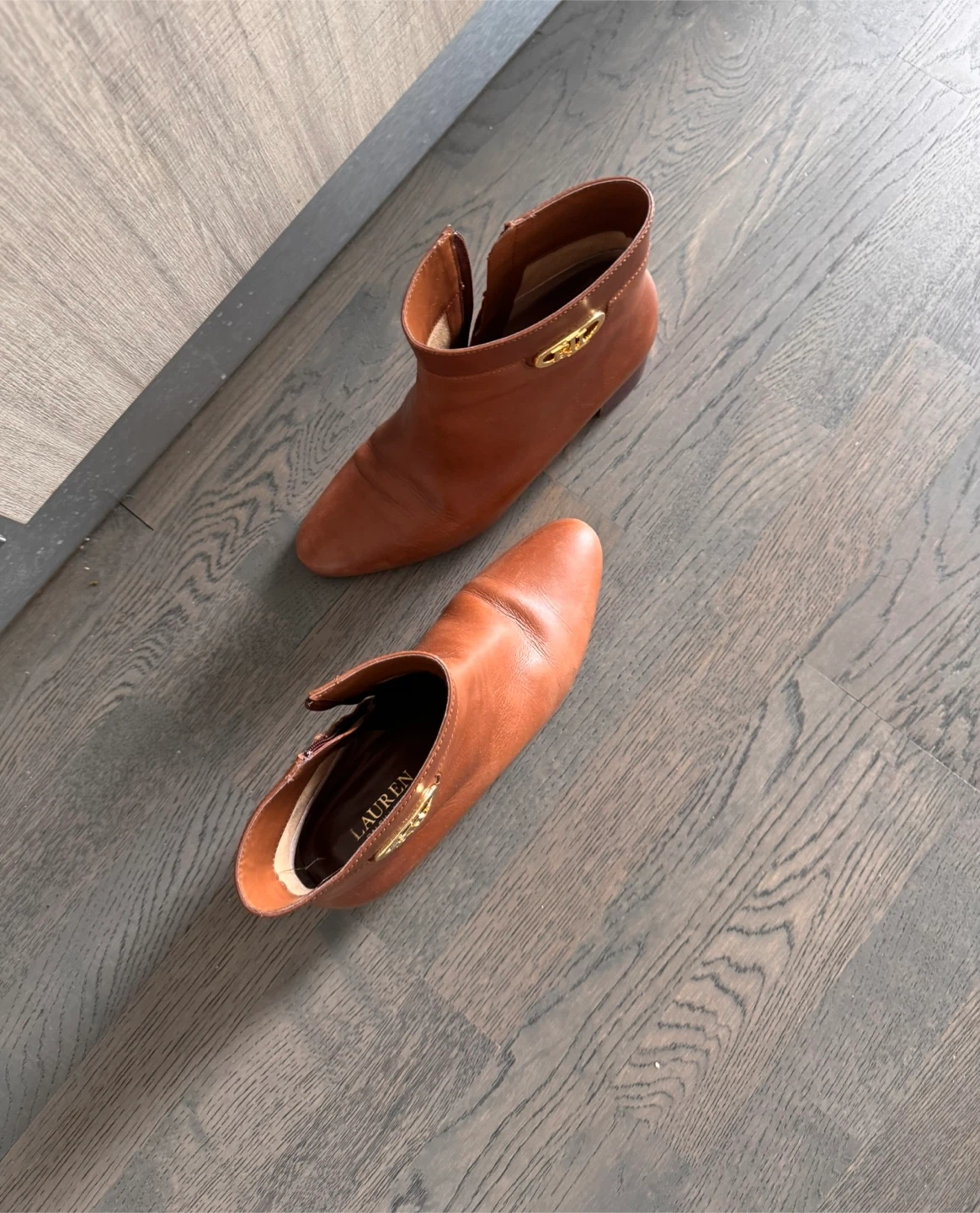 Ralph Lauren Brown Leather Ankle Boots - photo 4