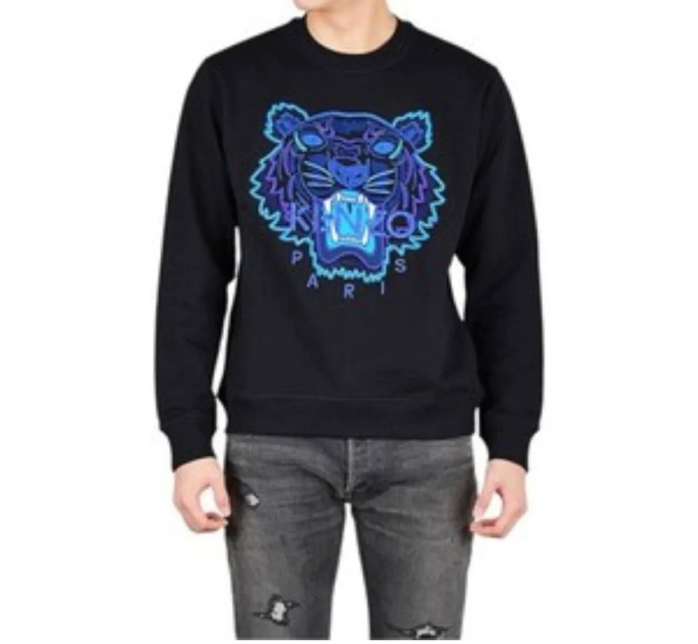 Kenzo Paris Black Tiger Crewneck Sweatshirt - Size S thumbnail
