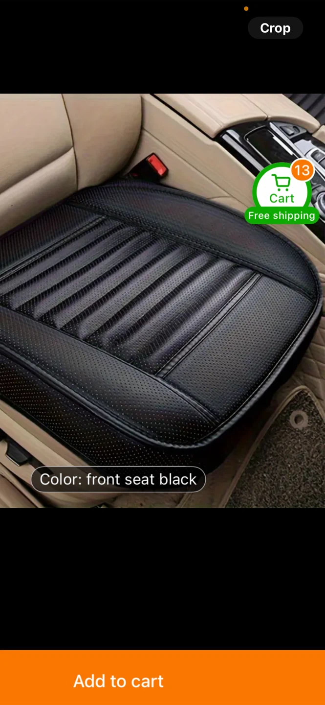 Black Car Seat Cover