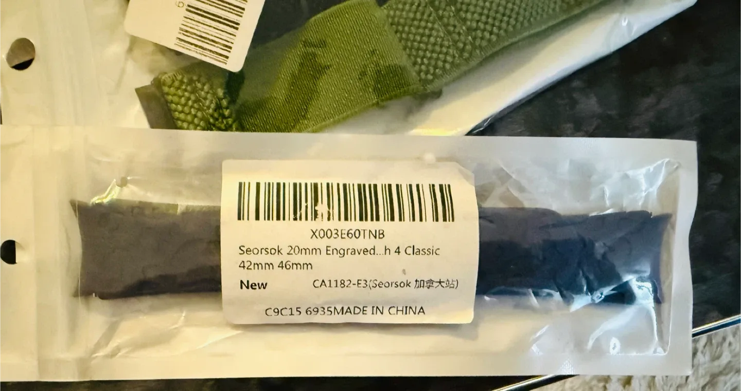 New Seorsok 20mm Engraved Watch Band 42/46mm image indicator(2)