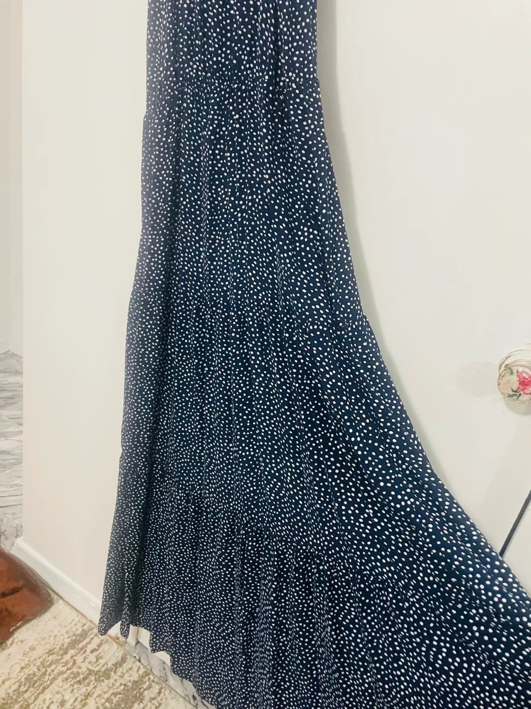 Navy & White Polka Dot Maxi Dress thumbnail