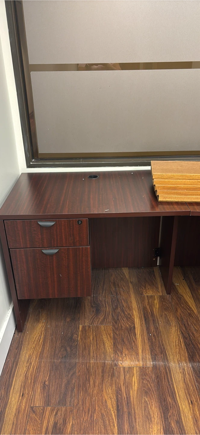 Office Desk - Brown - photo 2
