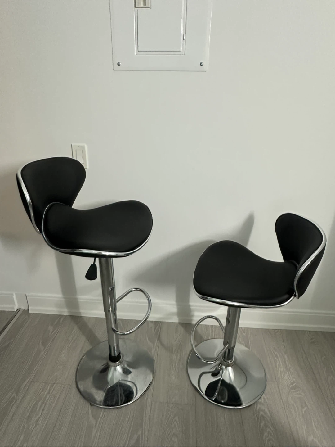 2 Black Adjustable Bar Stools - photo 4