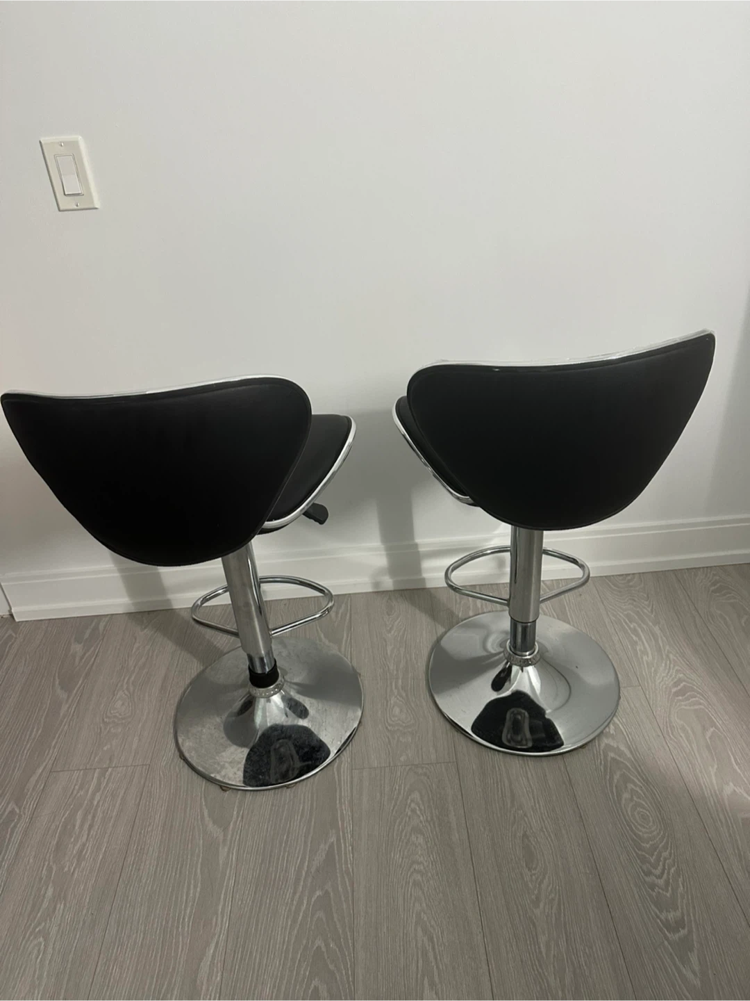 2 Black Adjustable Bar Stools - photo 3