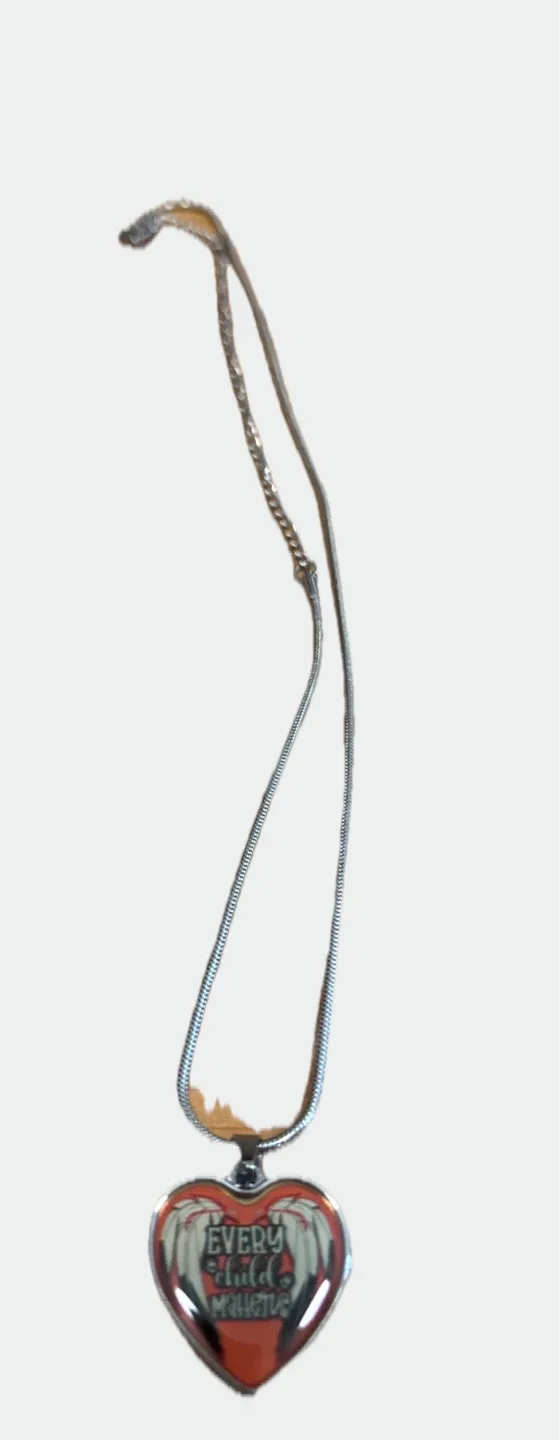 Every Child Matters Heart Pendant Necklace image indicator(2)