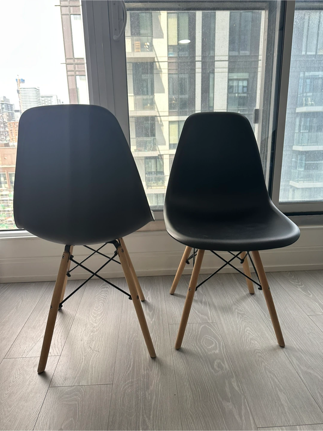 Pair of Black Dining Chairs - photo 2
