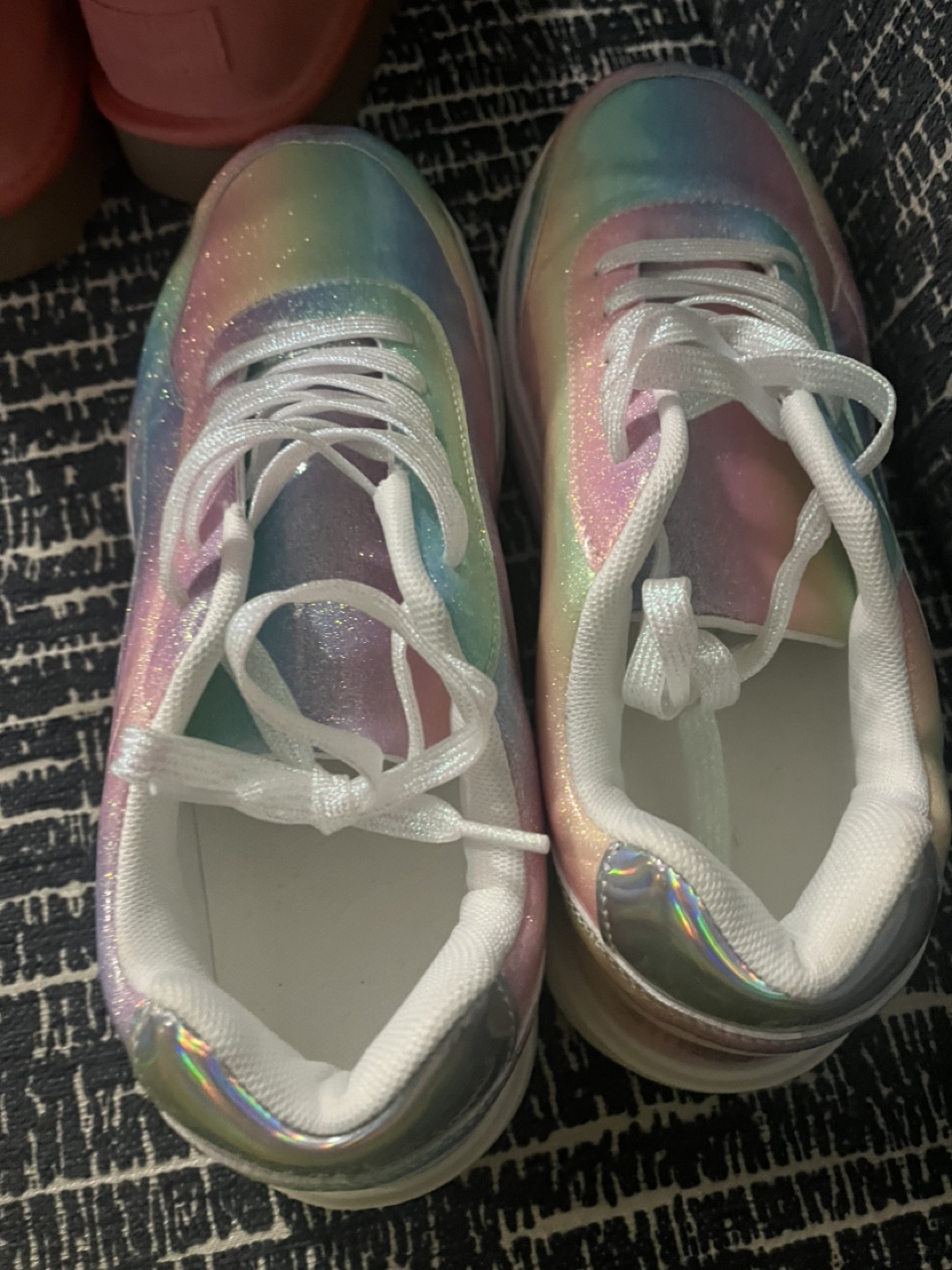 Rainbow Glitter Sneakers - photo 2