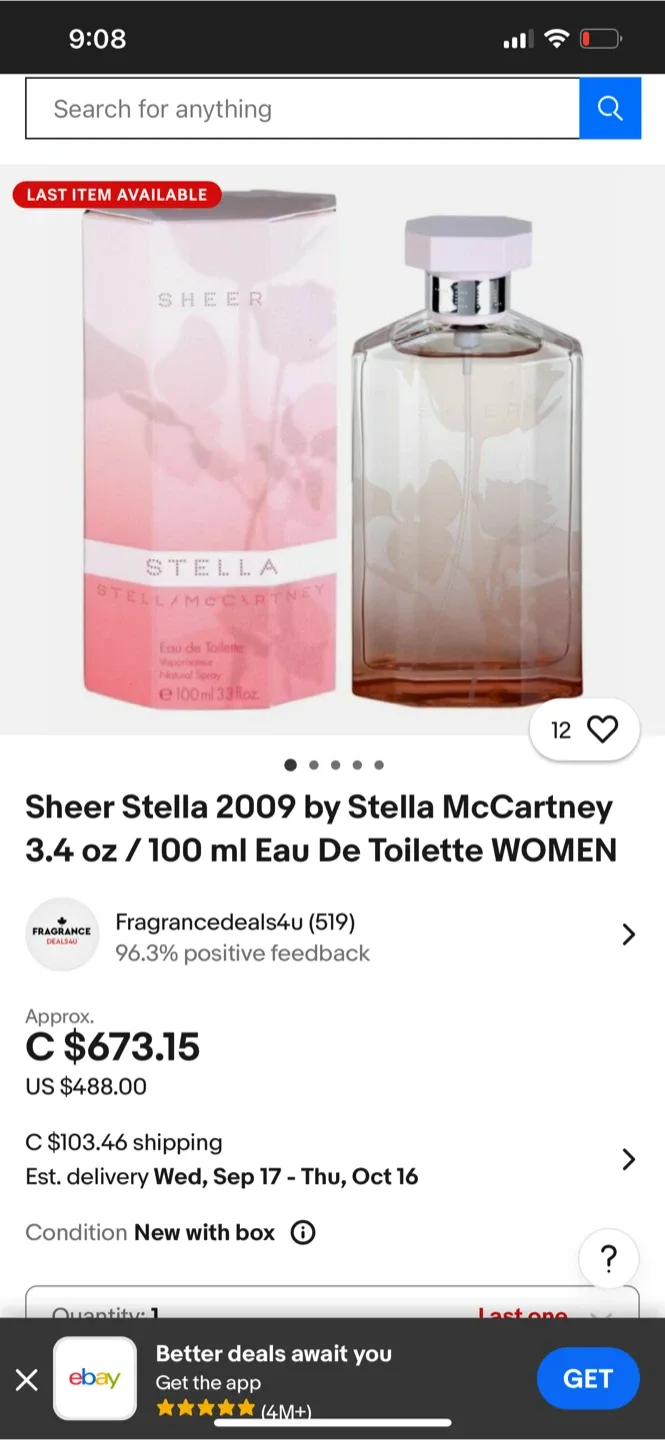 Stella McCartney Sheer Eau De Toilette 100ml image indicator(4)