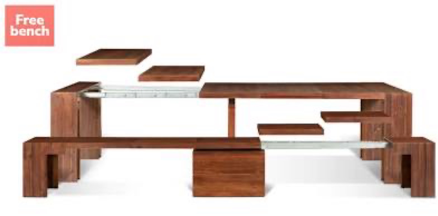 Dining Transformer Table with Benches and coffee table - photo 2
