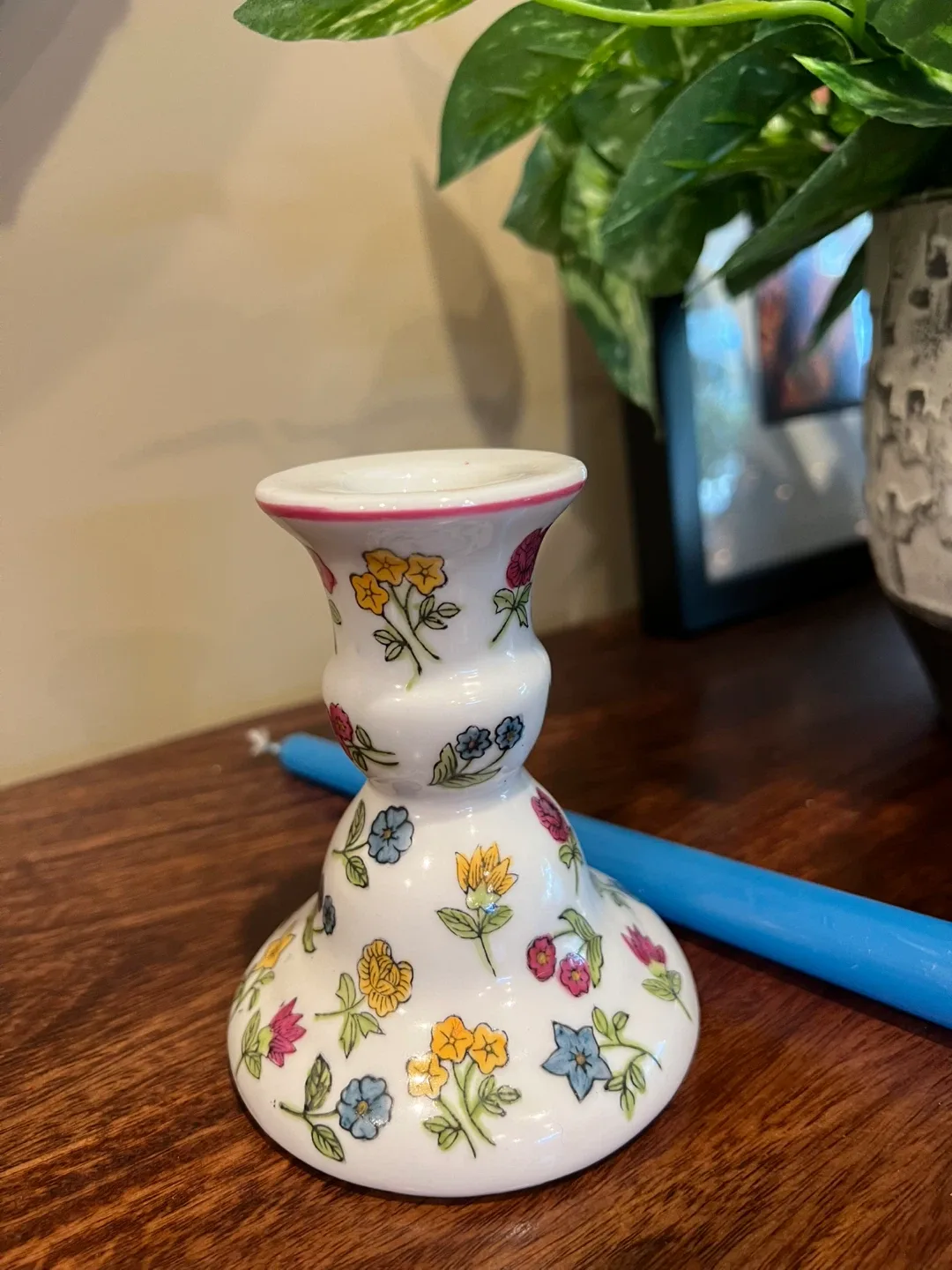 Vintage Porcelain Candlestick Holder thumbnail