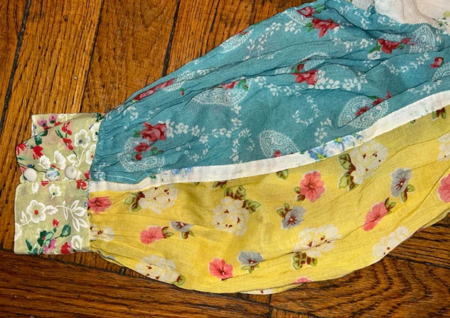 LoveShackFancy Floral Patchwork Maxi Dress - Size XS image indicator(4)