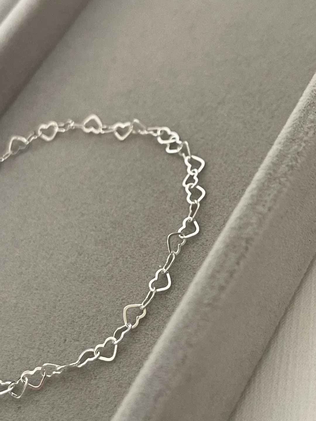 Italy 925 Silver Heart Chain Bracelet image indicator(2)