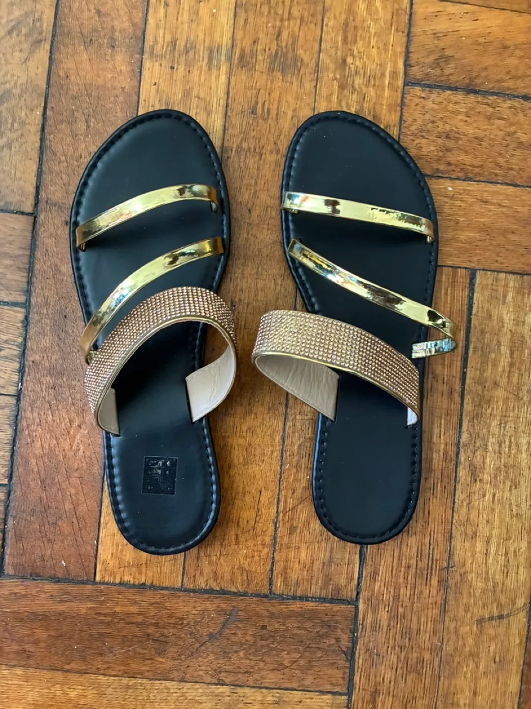 Metallic gold sandals 🥕 thumbnail