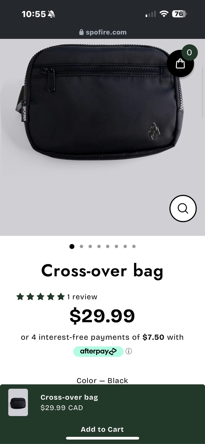 Spofire Cross-over Bag - Black - photo 3