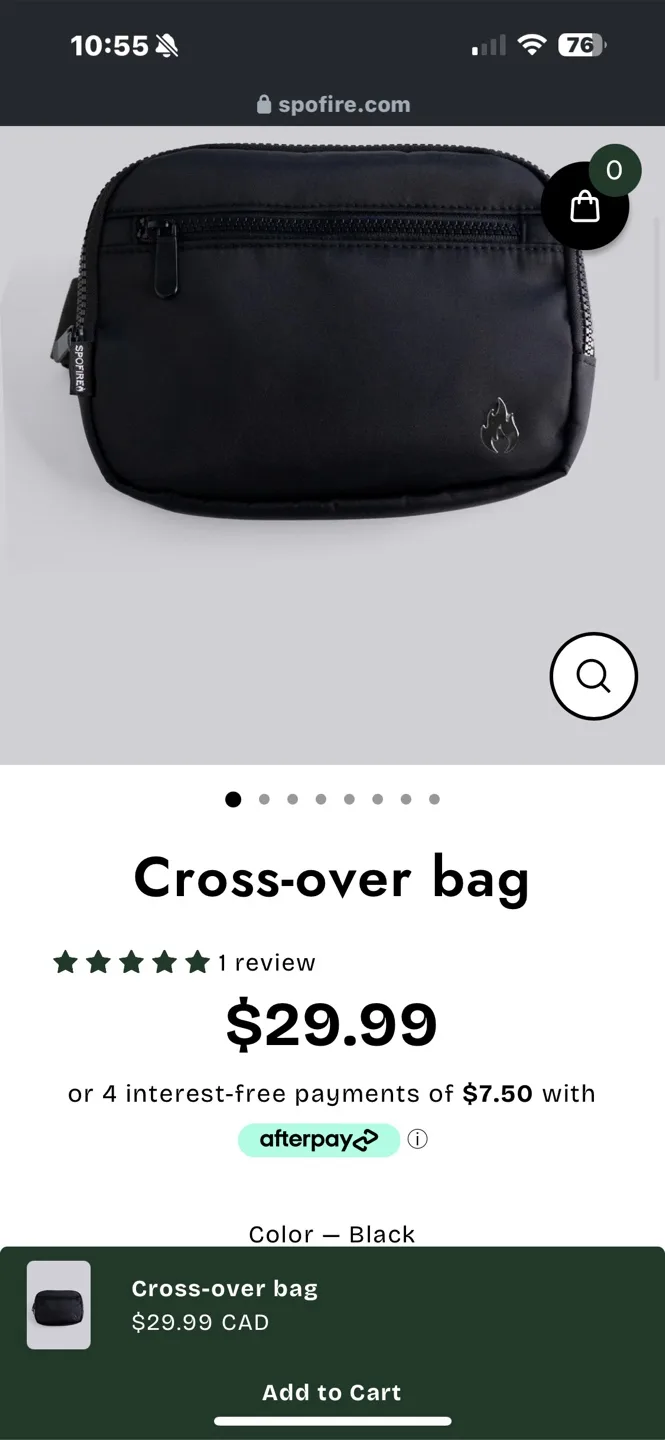 Spofire Cross-over Bag - Black image indicator(3)