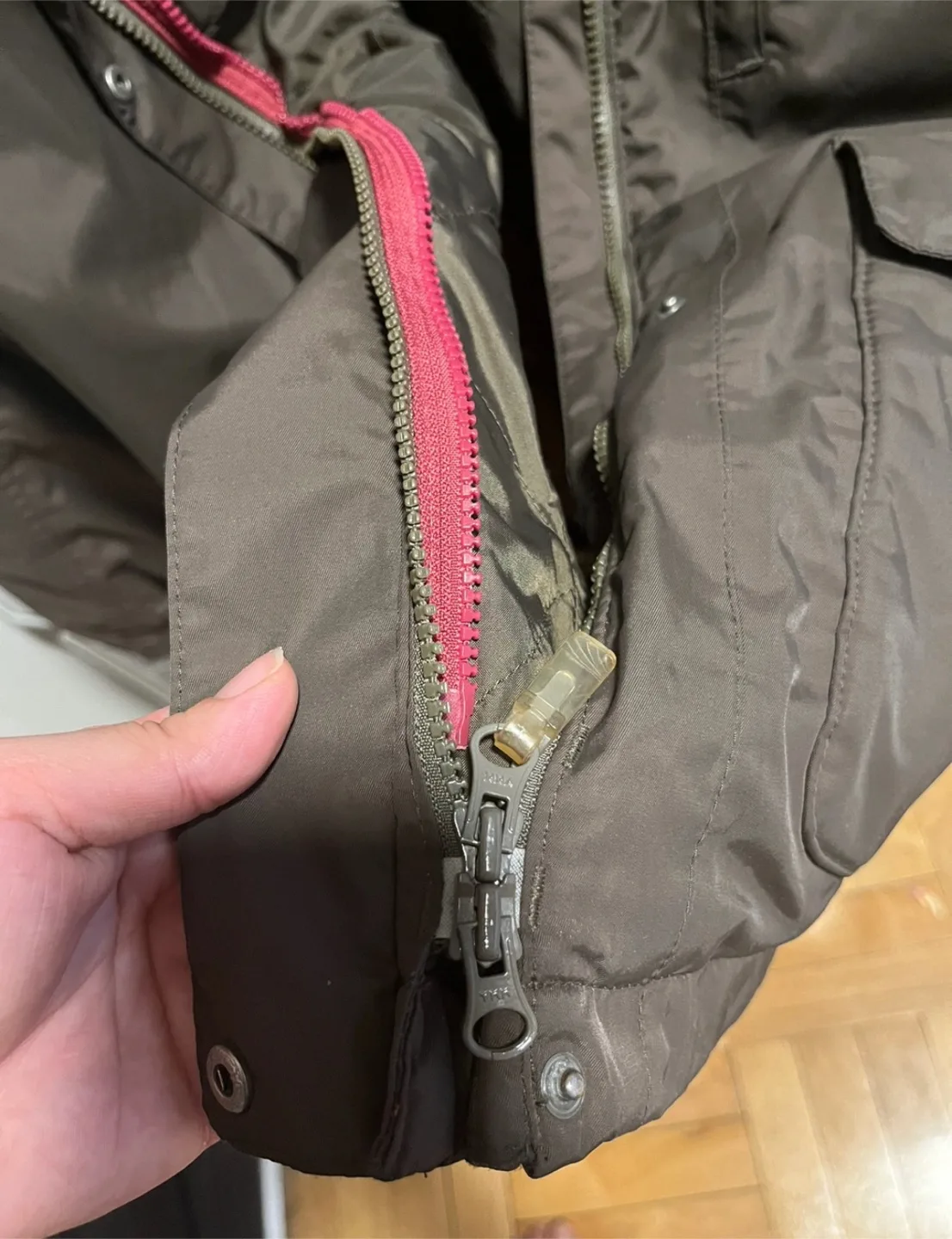 Brown Quilted winter Jacket image indicator(5)