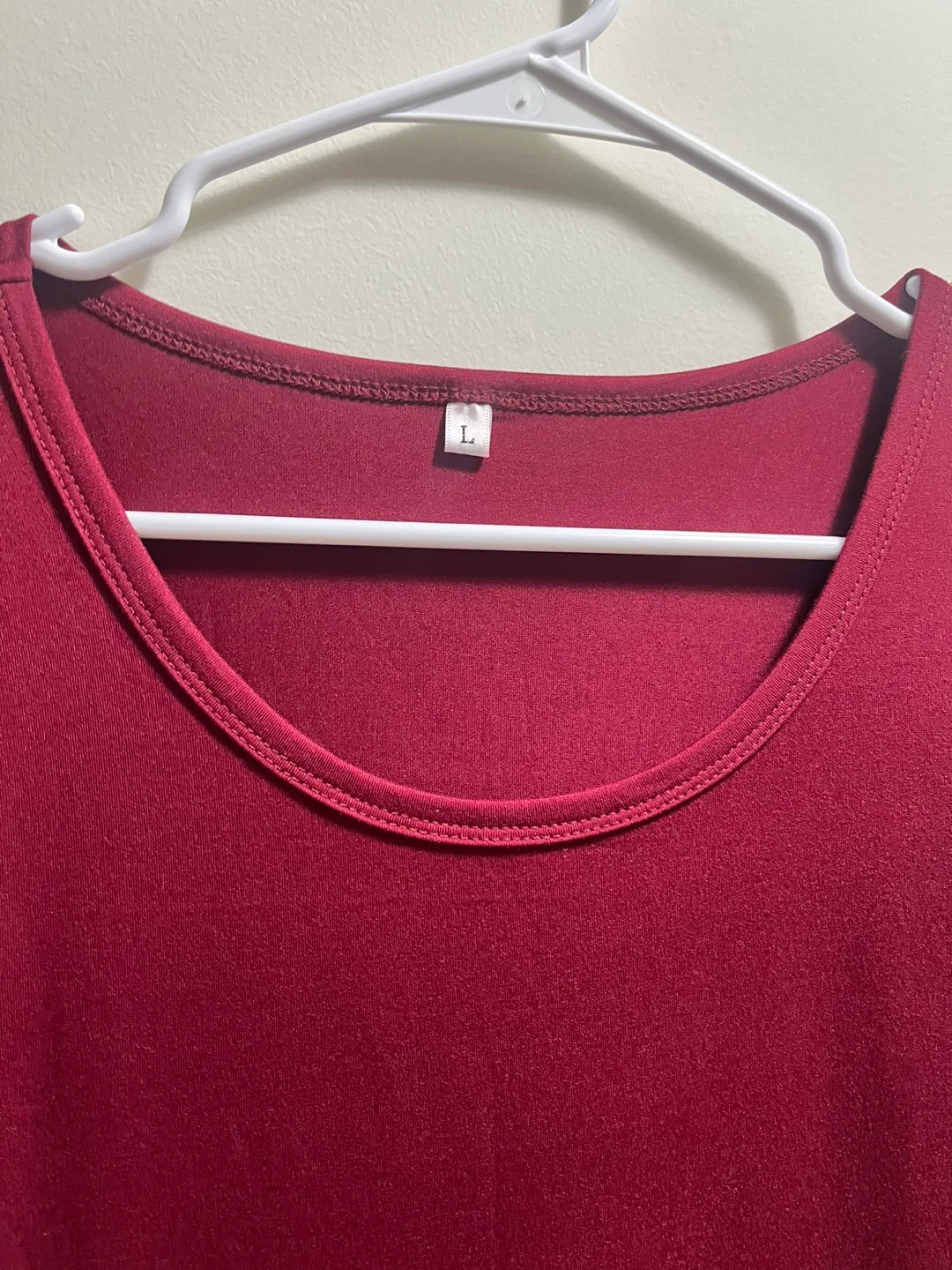 Elegant Burgundy Red Long Sleeve Dress sz L image indicator(5)