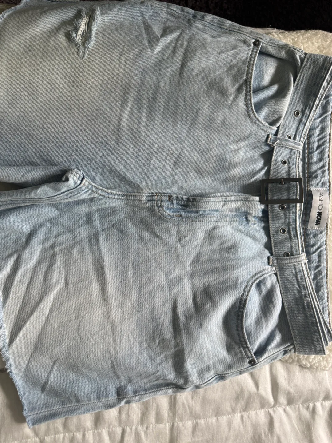 Fashion Nova Denim Shorts - Size 13 thumbnail