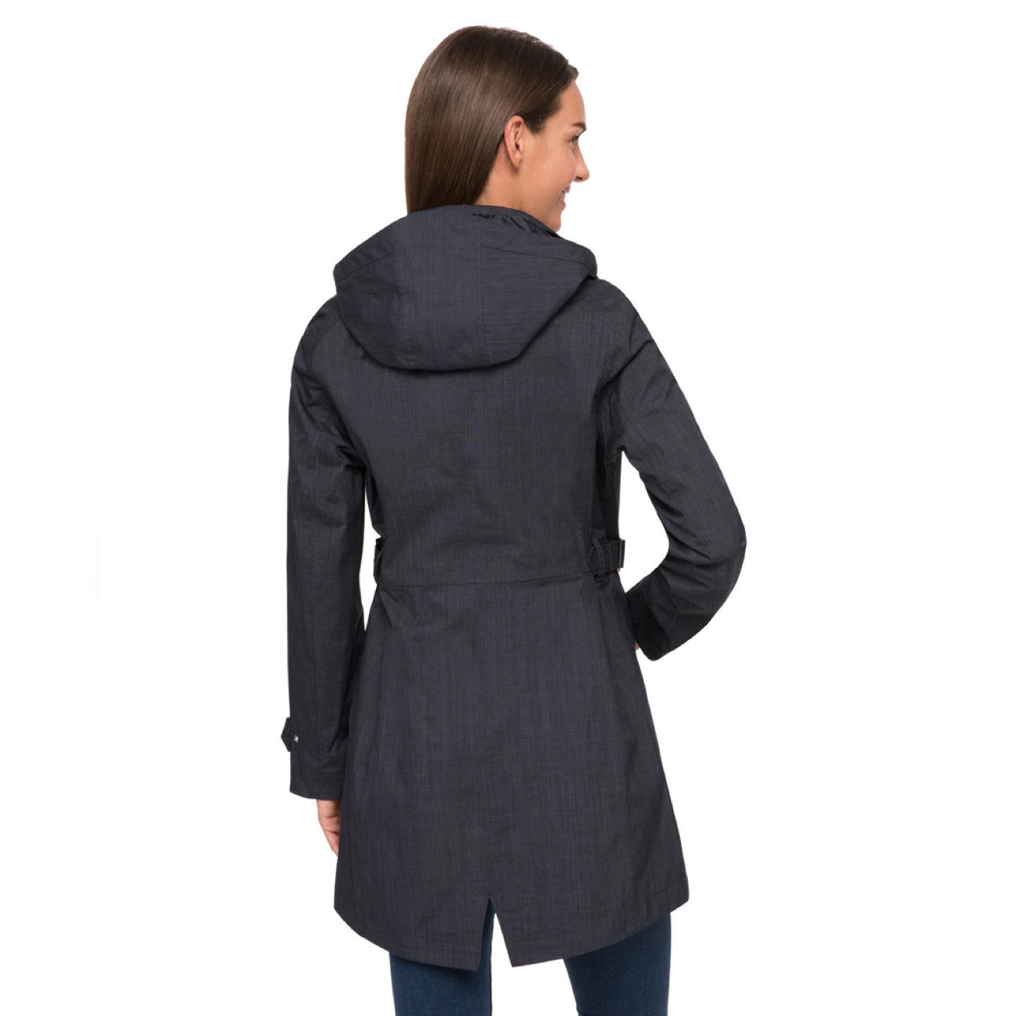 Kirkland Signature Womens Hooded Trench Coat Charcoal Size S - photo 2