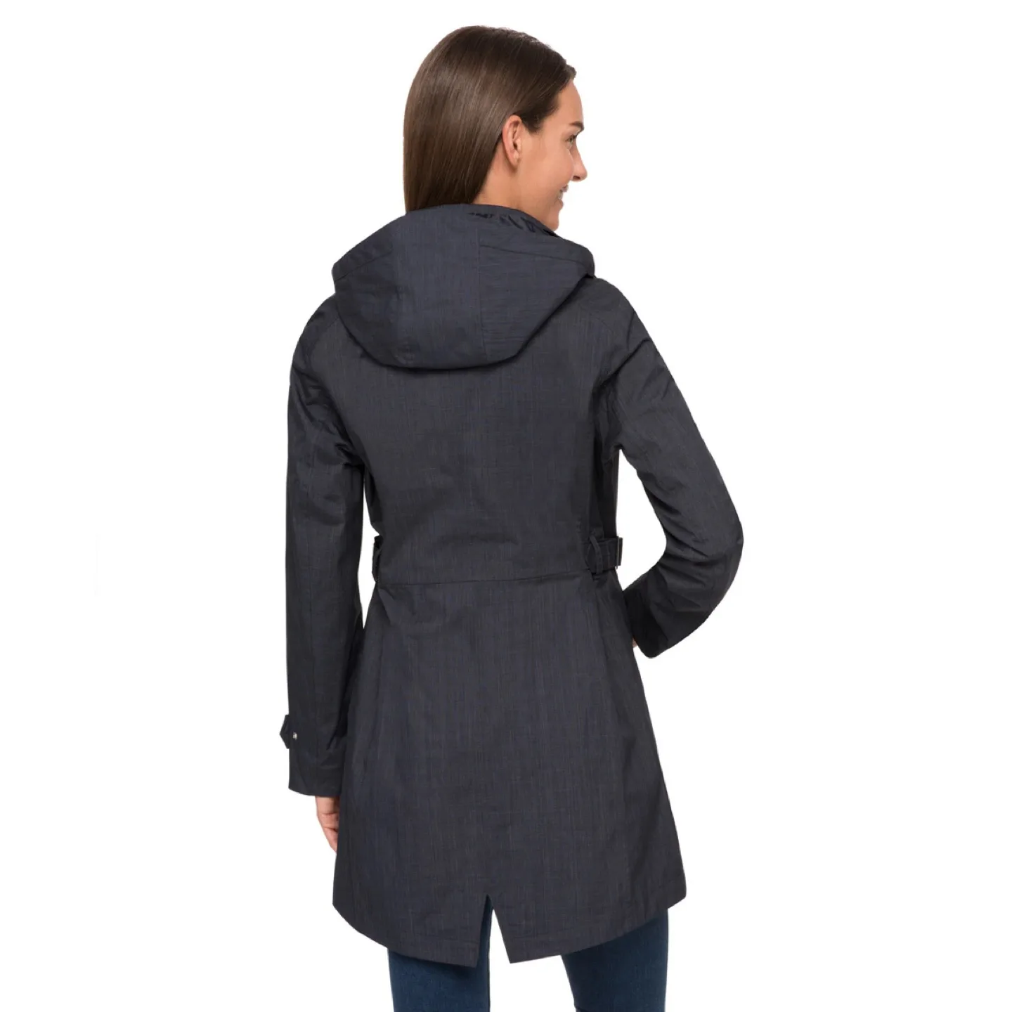 Kirkland Signature Womens Hooded Trench Coat Charcoal Size S image indicator(2)