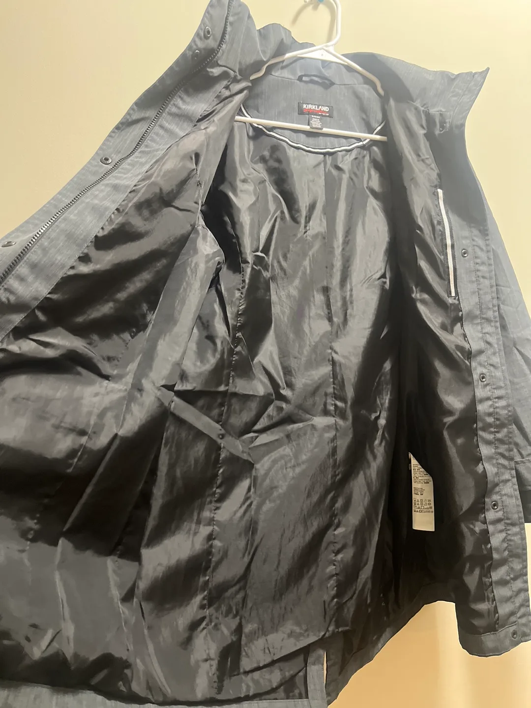 Kirkland Signature Womens Hooded Trench Coat Charcoal Size S image indicator(7)