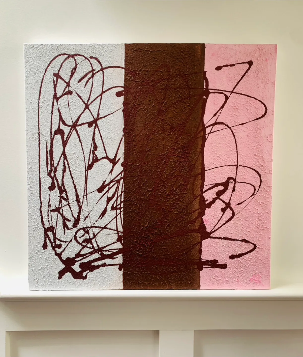 Neapolitan Ice Cream Sauced Up Canvas painting 24x24 inches thumbnail
