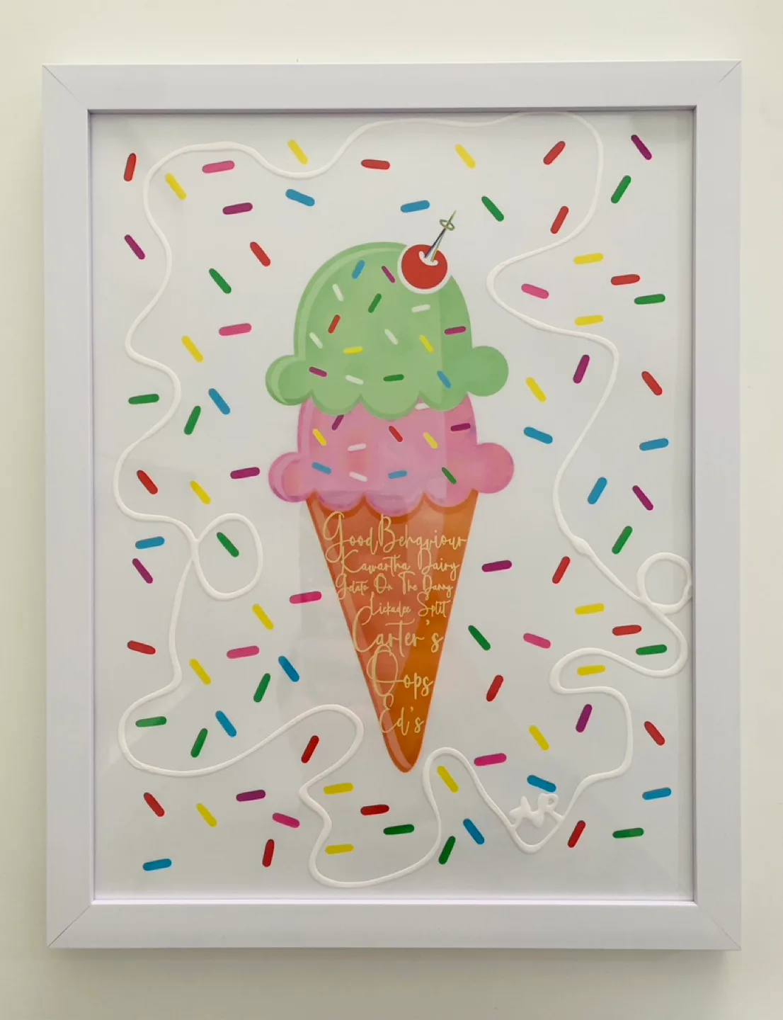 Framed Sauced Up Canvas print - best ice cream shops in the East thumbnail