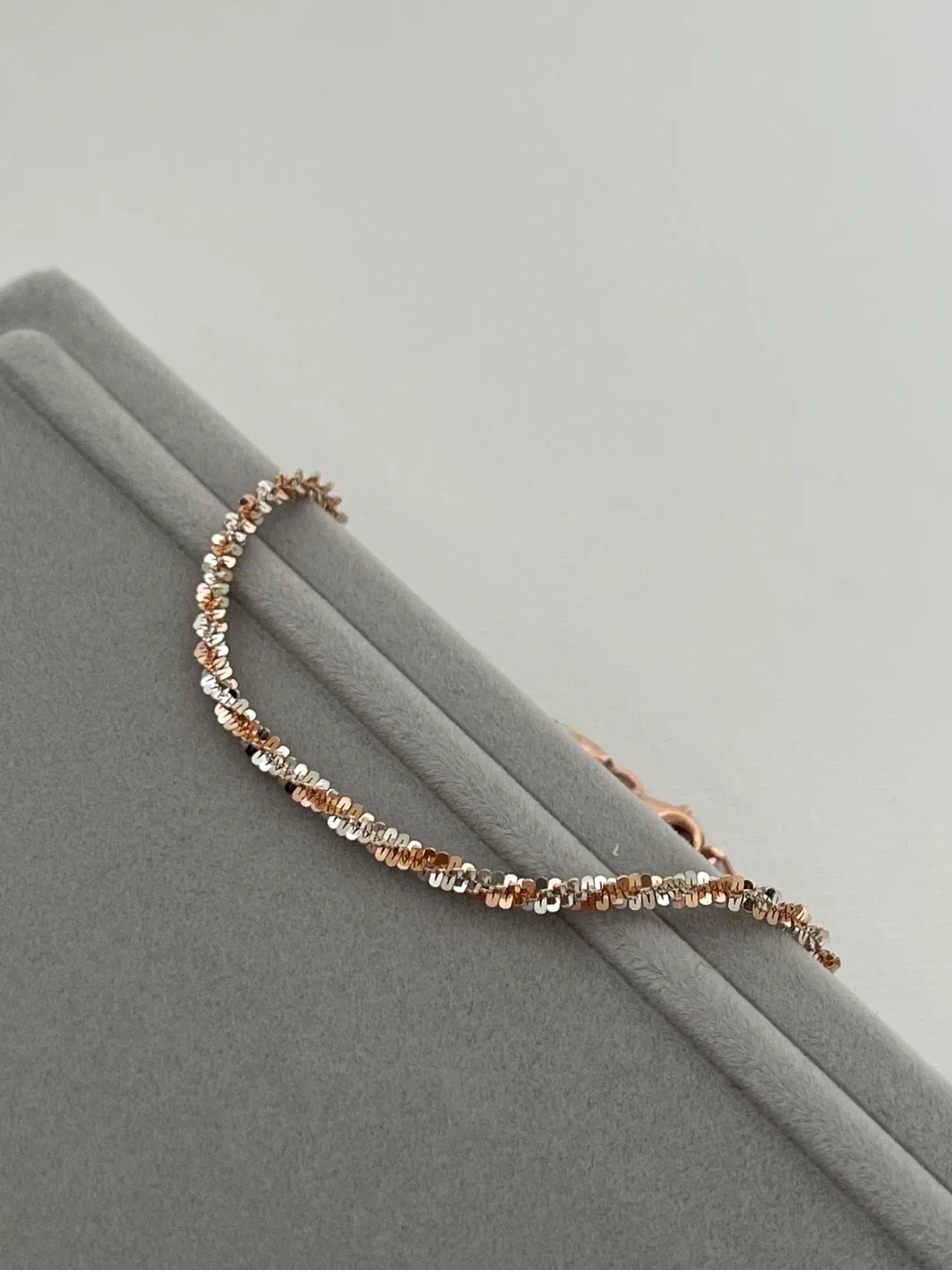 Italy 925 silver Rose Gold & Silver Bracelet image indicator(3)