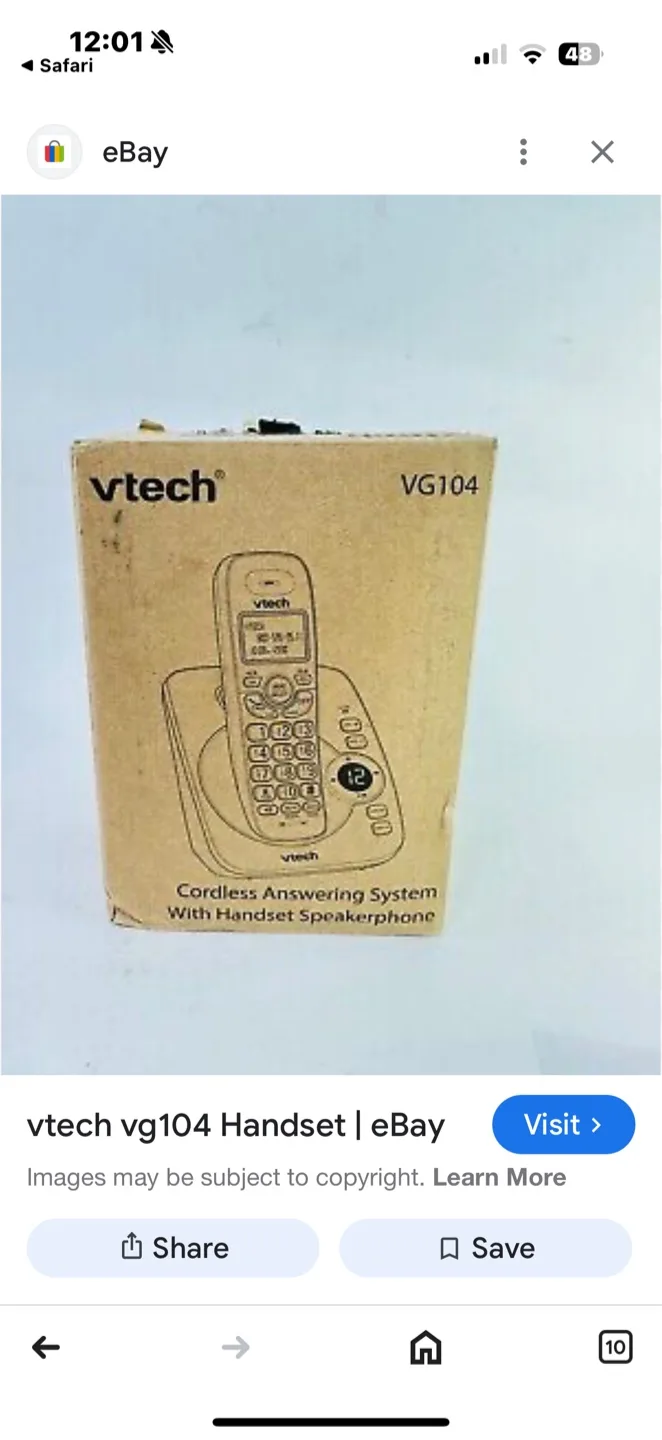 VTech VG104 Cordless Answering System thumbnail