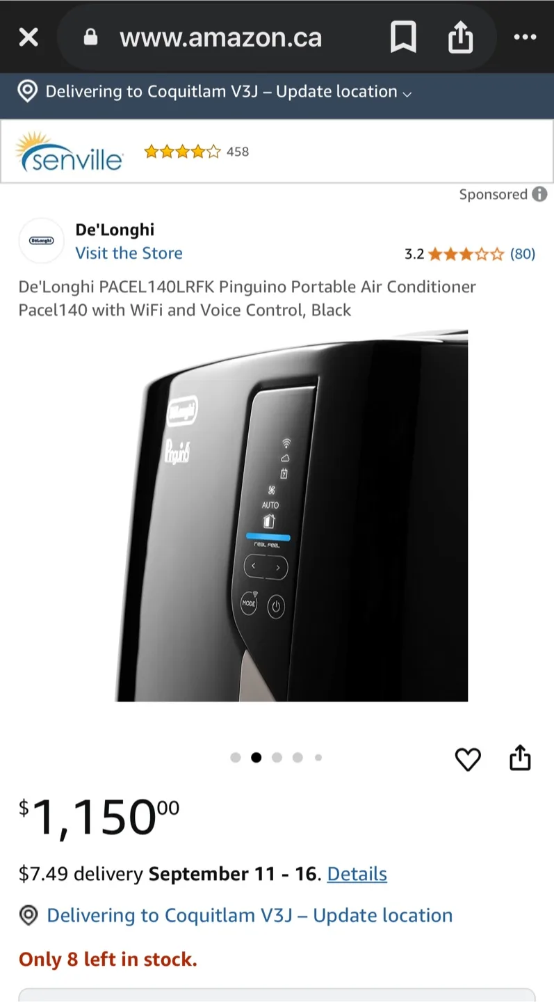 Delonghi portable air conditioner image indicator(7)