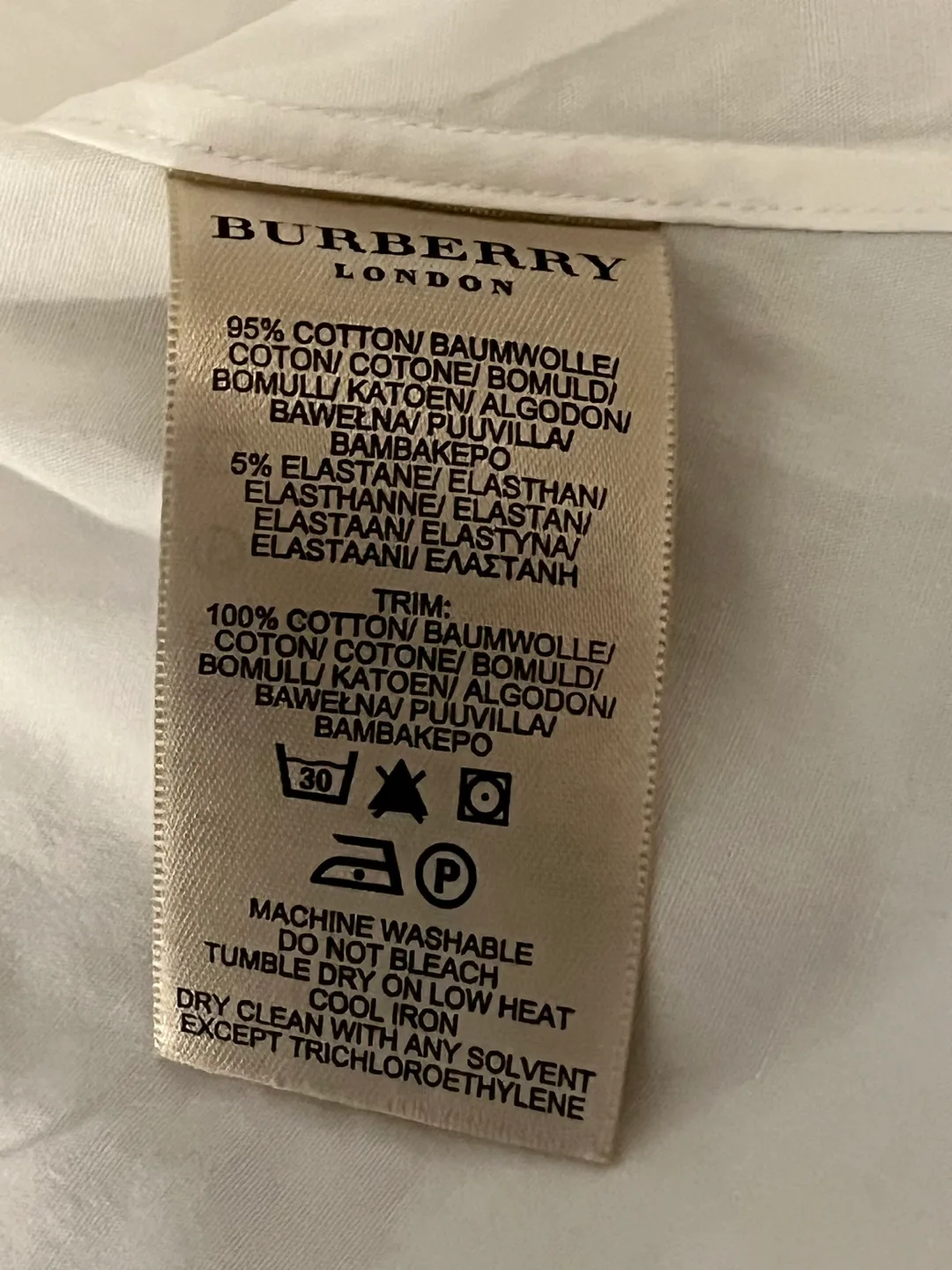 Burberry White Casual Button Down Shirt sz S image indicator(8)