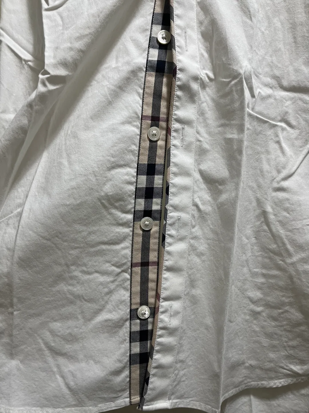 Burberry White Casual Button Down Shirt sz S image indicator(5)