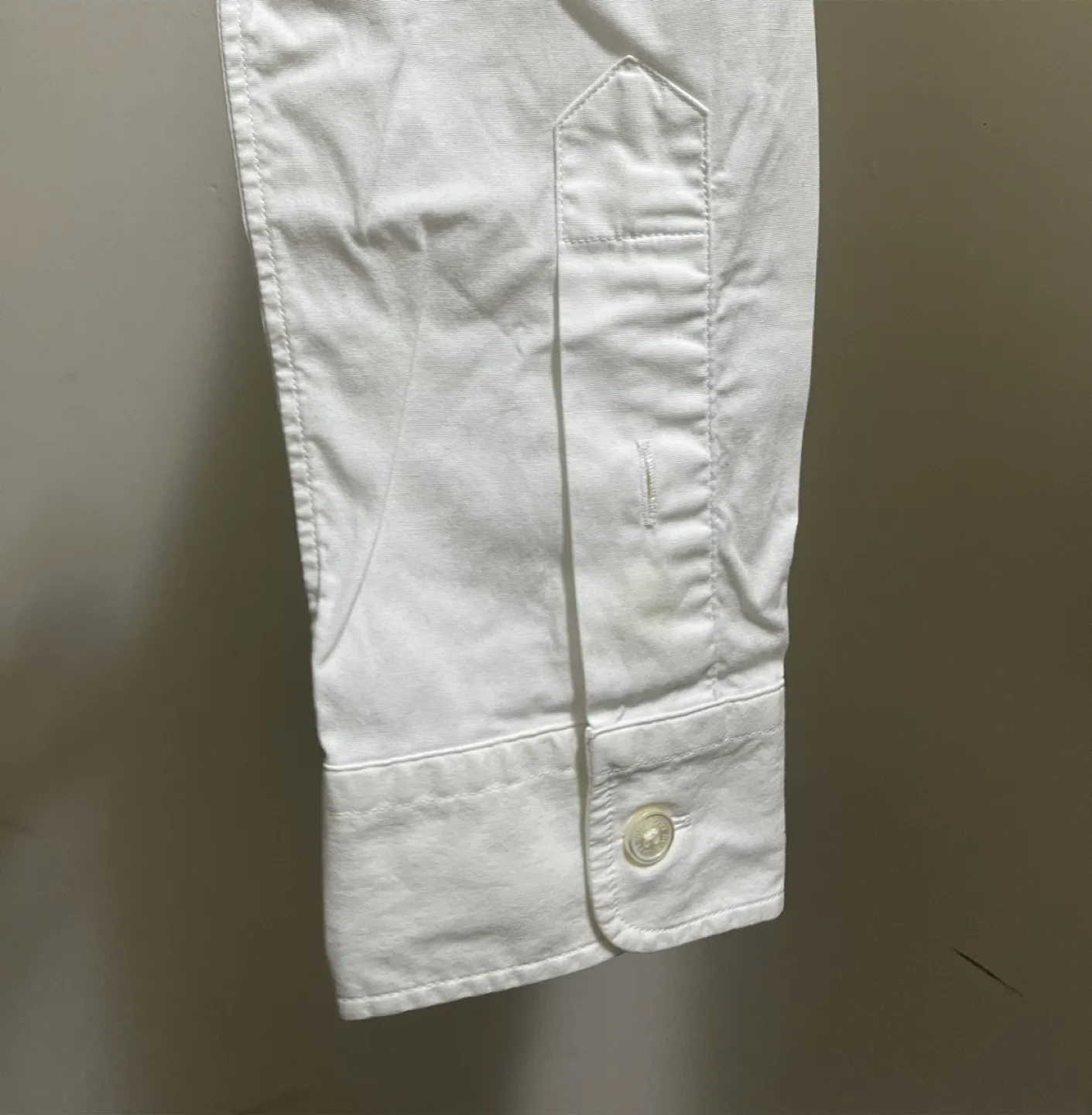 Burberry White Casual Button Down Shirt sz S image indicator(6)