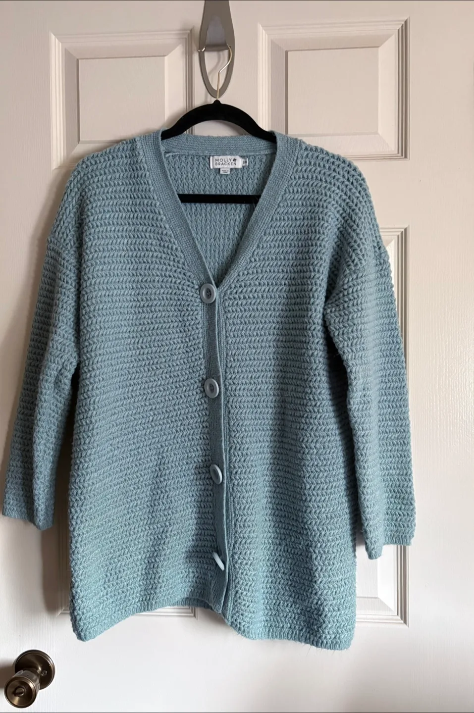 Molly Bracken Knit Cardigan - Teal Sz S/M thumbnail