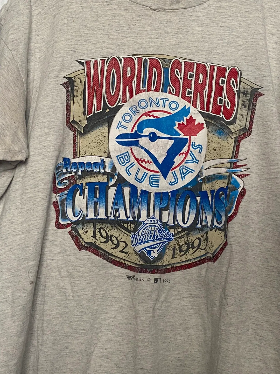 VTG 1992/1993 Toronto Blue Jays MLB World Series B2B T-shirt image indicator(2)