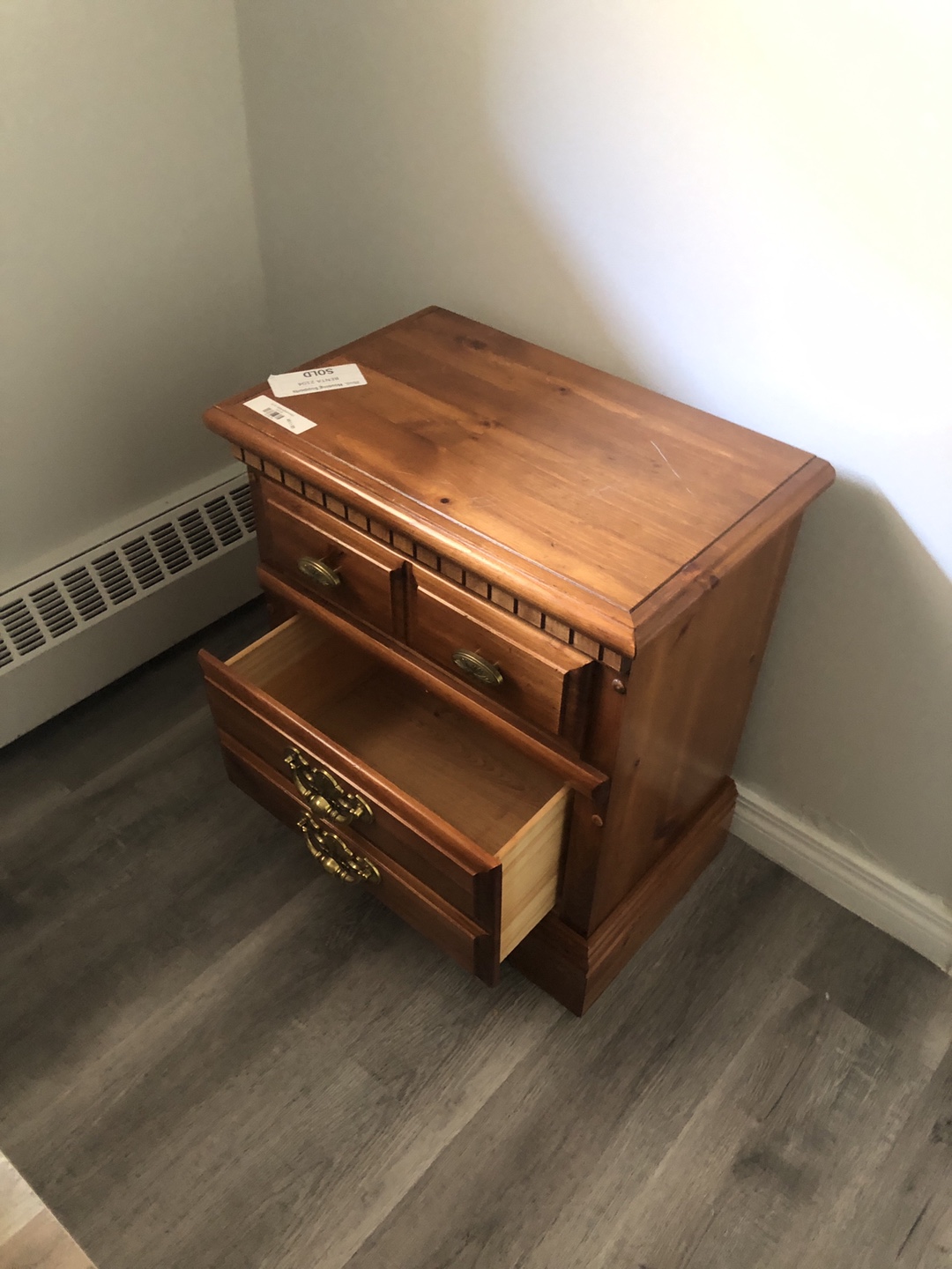 Wood 2-Drawer Nightstand - photo 2