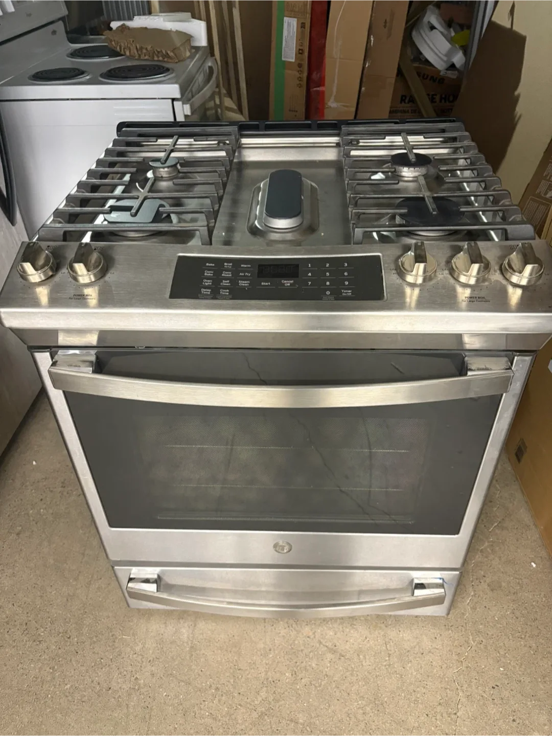 GE Gas Range Oven - Stainless Steel Finish thumbnail