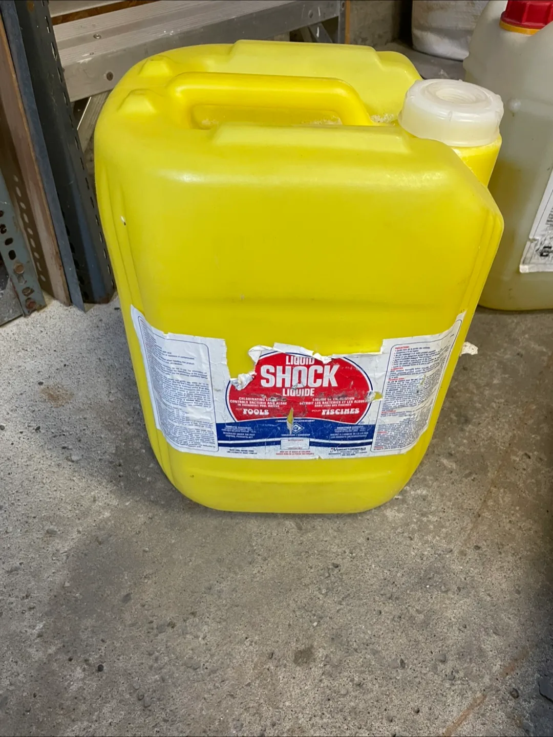 Liquid Shock empty container used to refill for swimming pool thumbnail