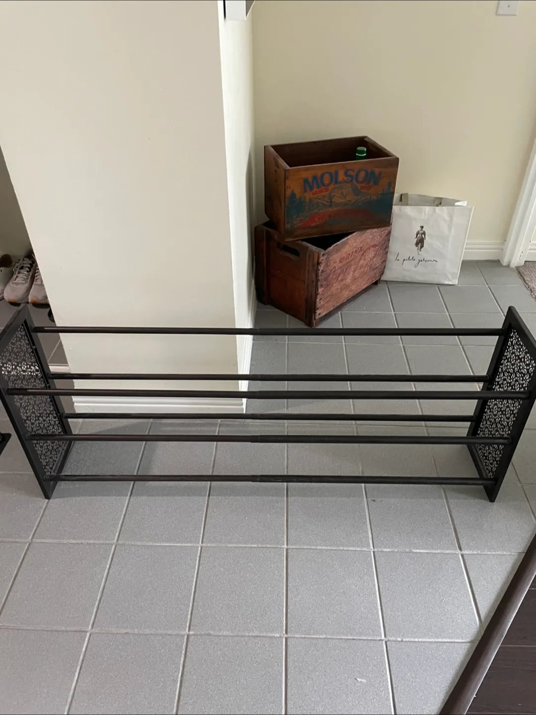 Adjustable Metal Shoe Rack - Black thumbnail