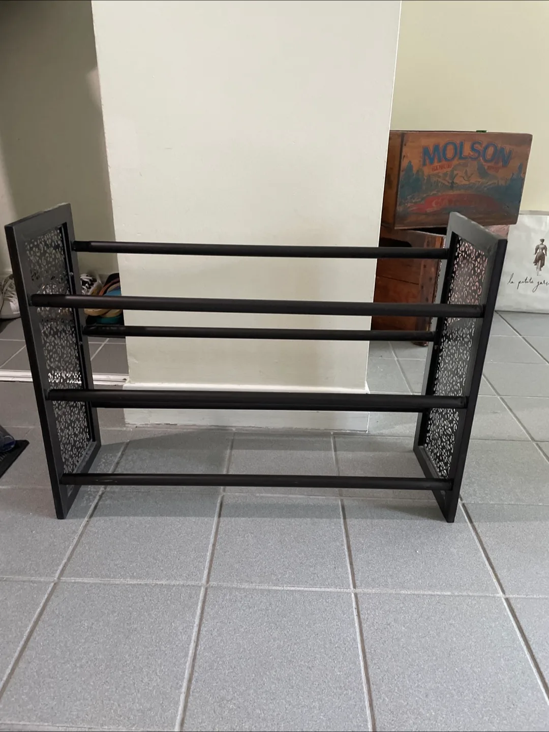 Adjustable Metal Shoe Rack - Black image indicator(6)