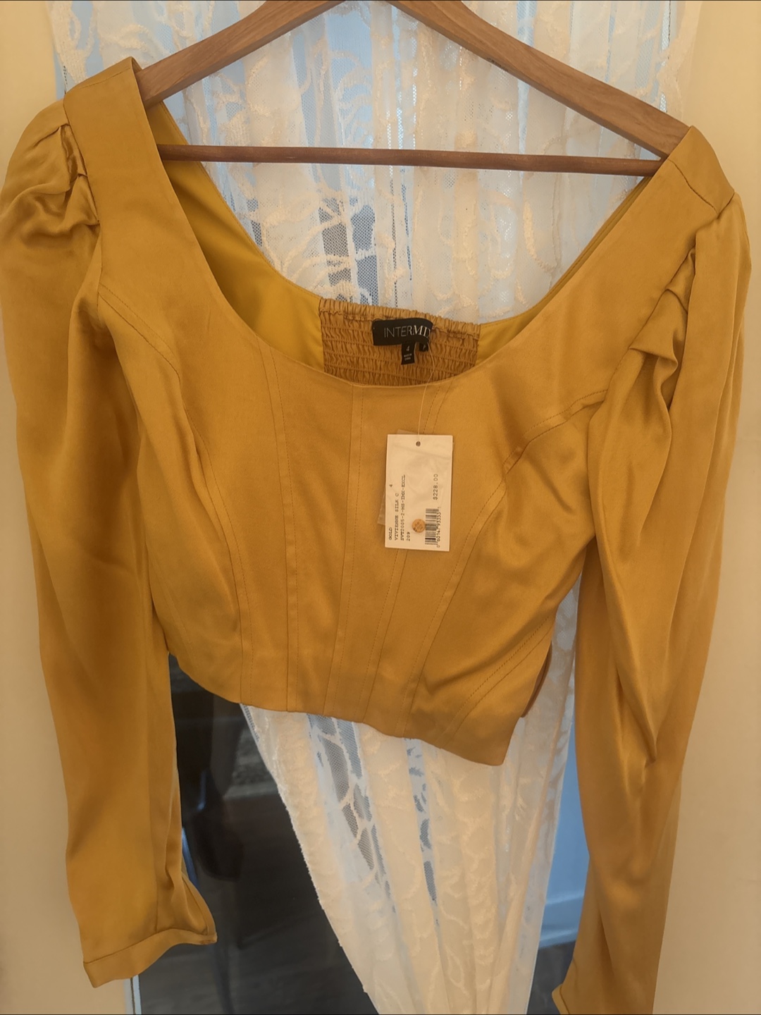 INTERMIX Yellow Long Sleeve Top - Size 4