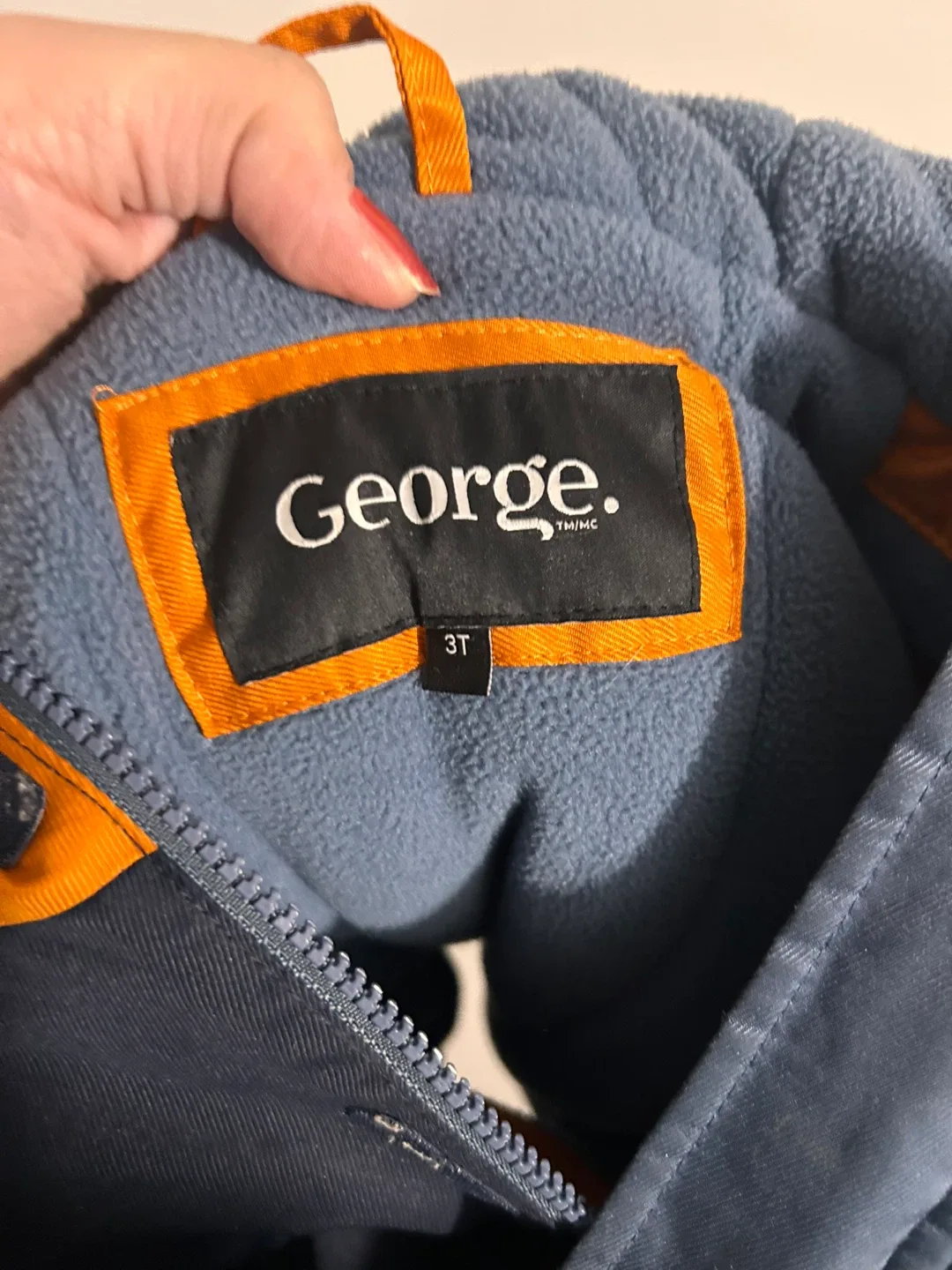 George 3T Snowsuit - Orange & Blue image indicator(3)