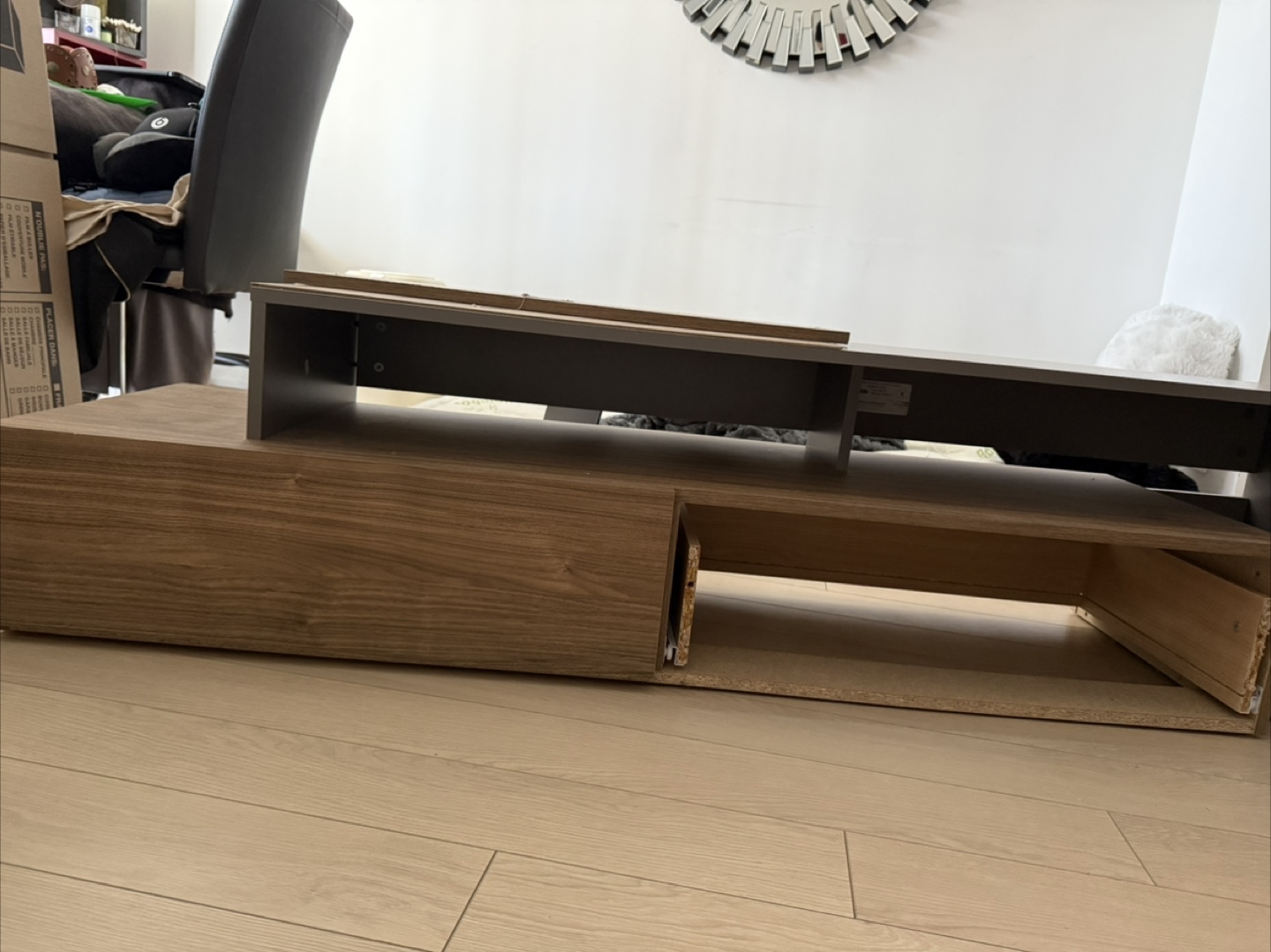 Brown & Grey TV Stand