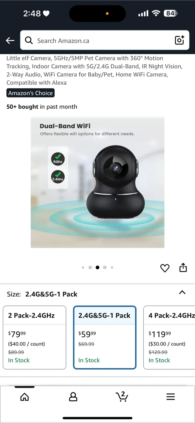 Little elf 2.5GHz/5MP Pet Camera thumbnail