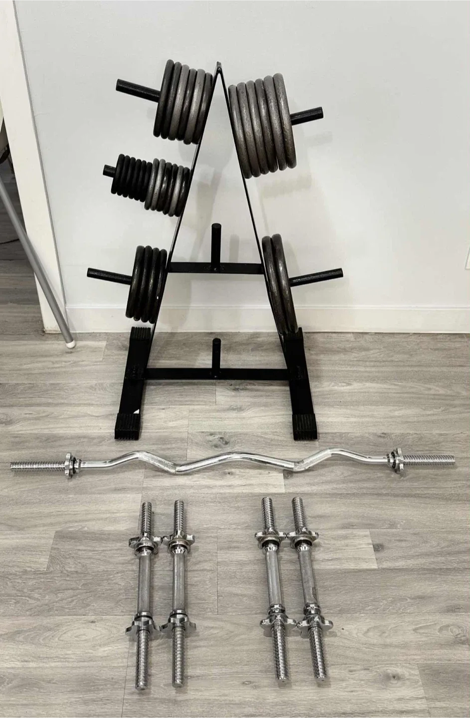 Complete weights set with weight rack thumbnail