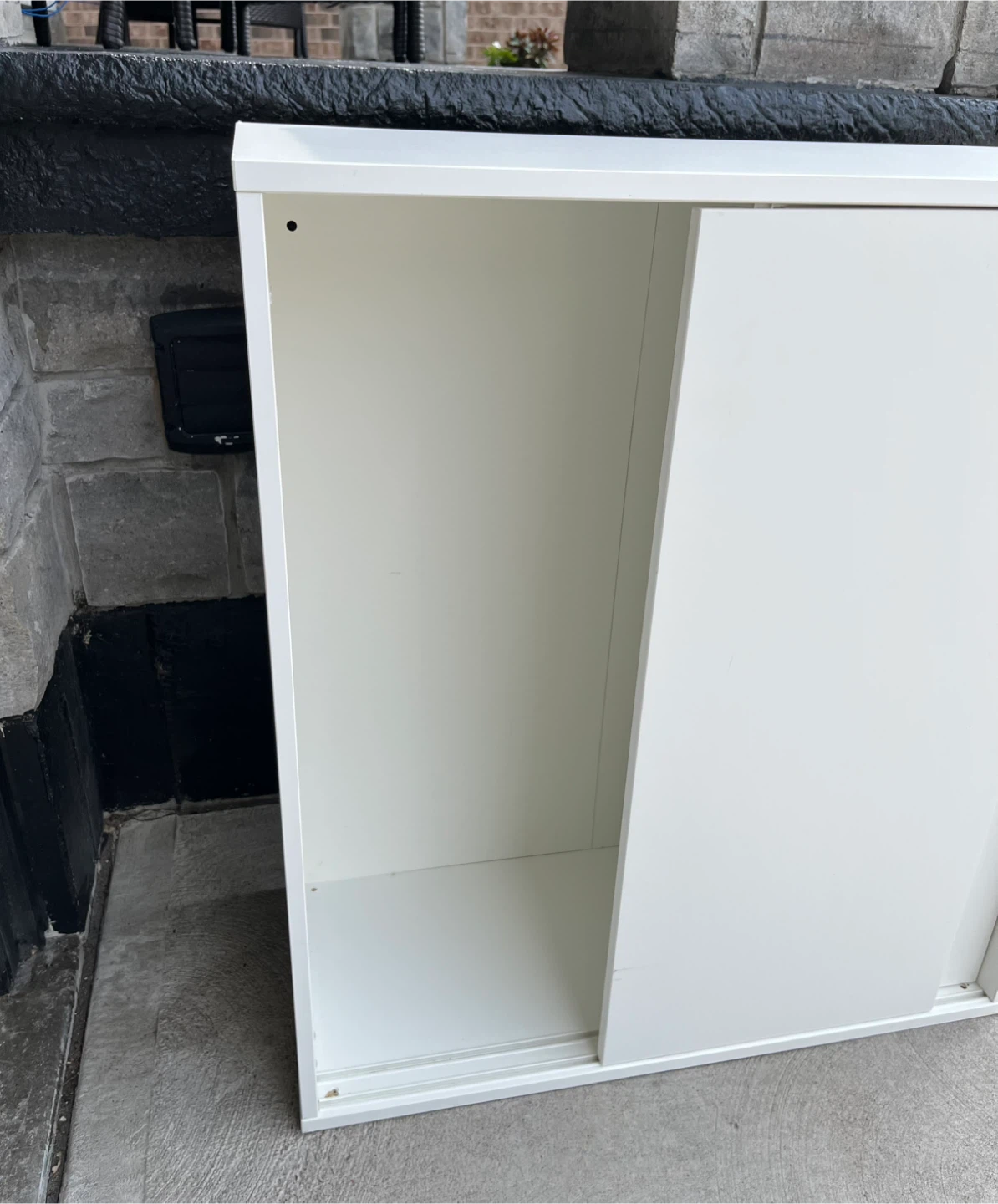 White Sliding Storage Cabinet - photo 2